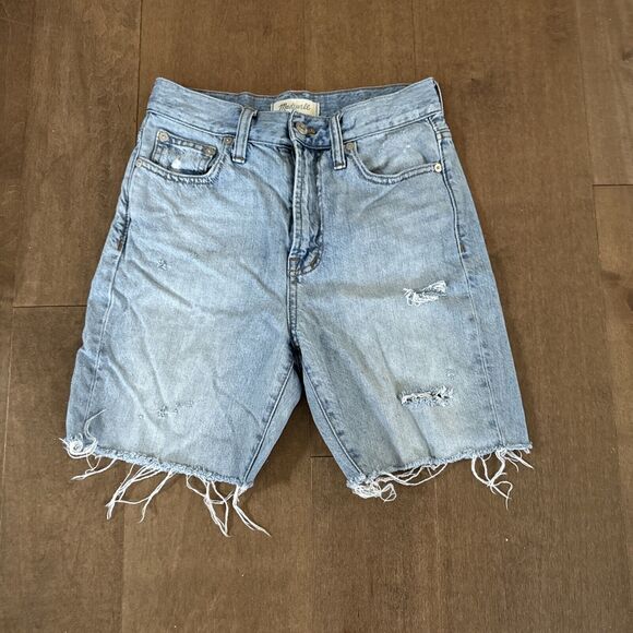 Madewell Women’s The Perfect Vintage Jean Size 24 Cut Into Shorts - Picture 1 of 3